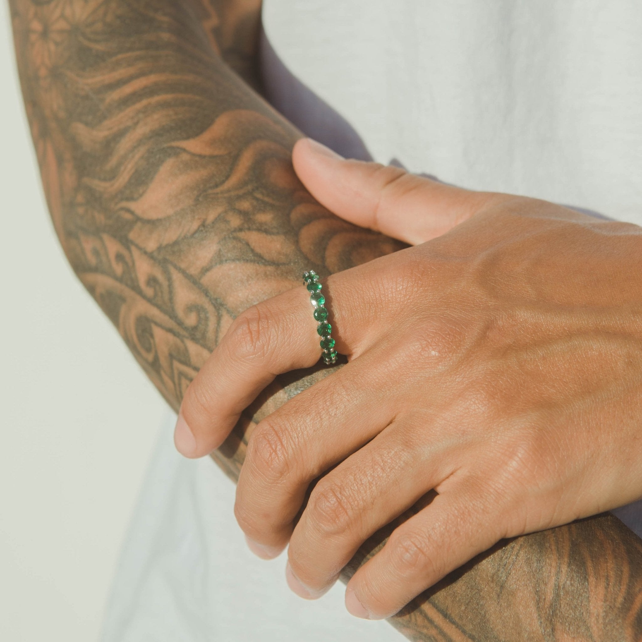 5mm Tennis Ring - Green - Cernucci